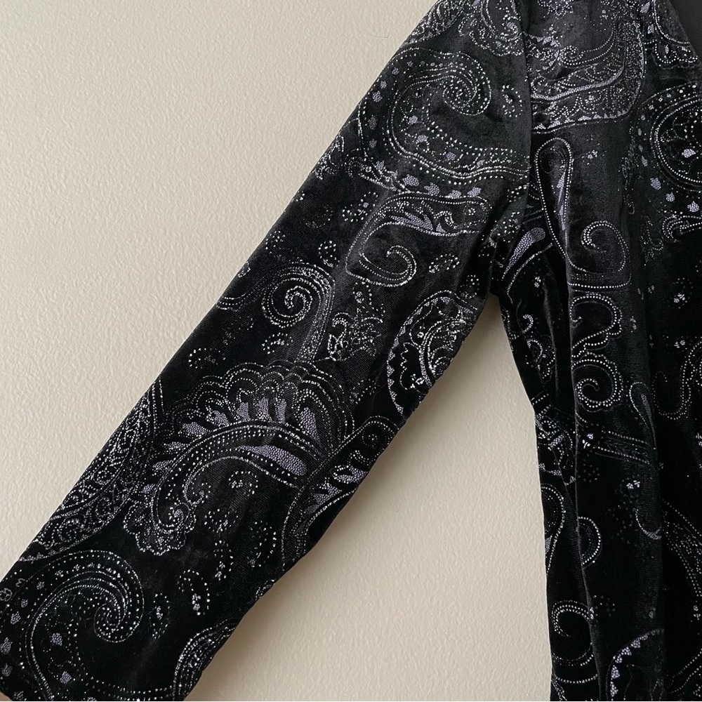 Notations Velvet Wrap Top Women’s S 90s Y2K Whimsigoth - Picture 4 of 5